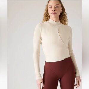 Athleta x Alicia Keys Ribbed Sweater Top - size S